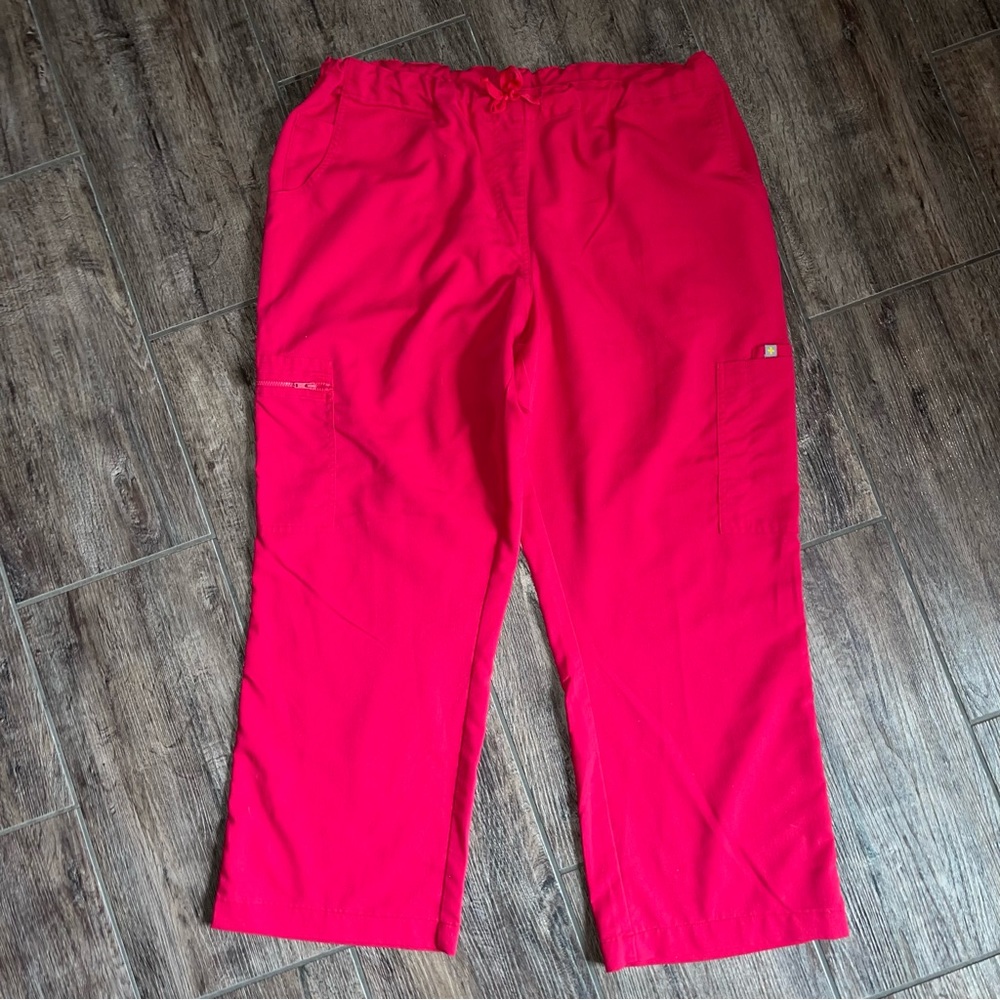 Pink Figs Scrub Pants-Ultra Rose